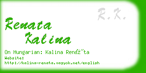 renata kalina business card